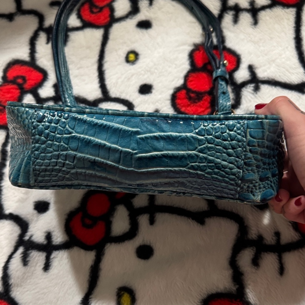 Brahmin Turquoise Embossed Shoulder Bag - Picture 7 of 7
